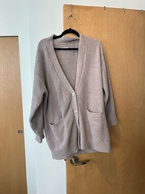 UGG V-Neck Button Cardigan - Taupe